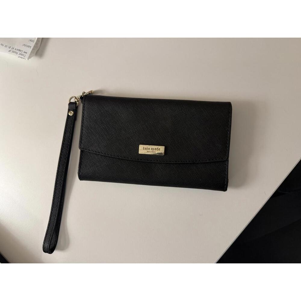 Kate Spade Black Wristlet Clutch Bag with Removable Strap